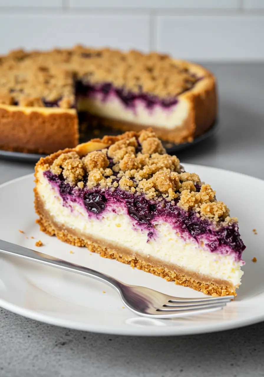 Blueberry Crumble Cheesecake