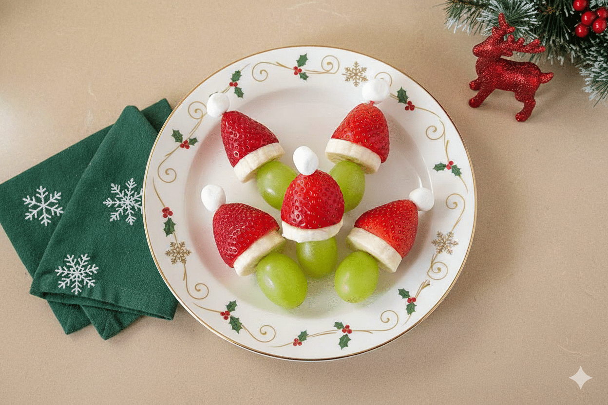 Grinch Fruit Kabobs