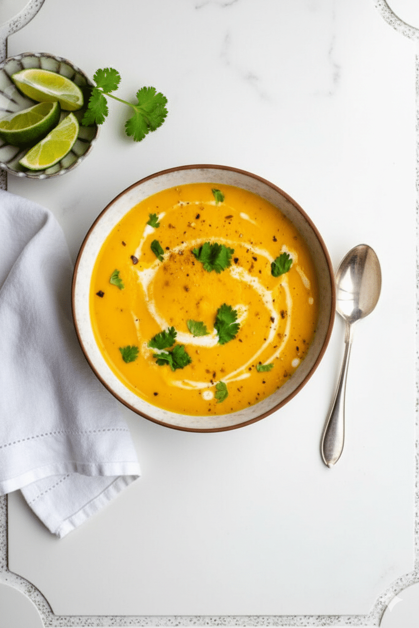 Spiced Carrot and Lentil Soup