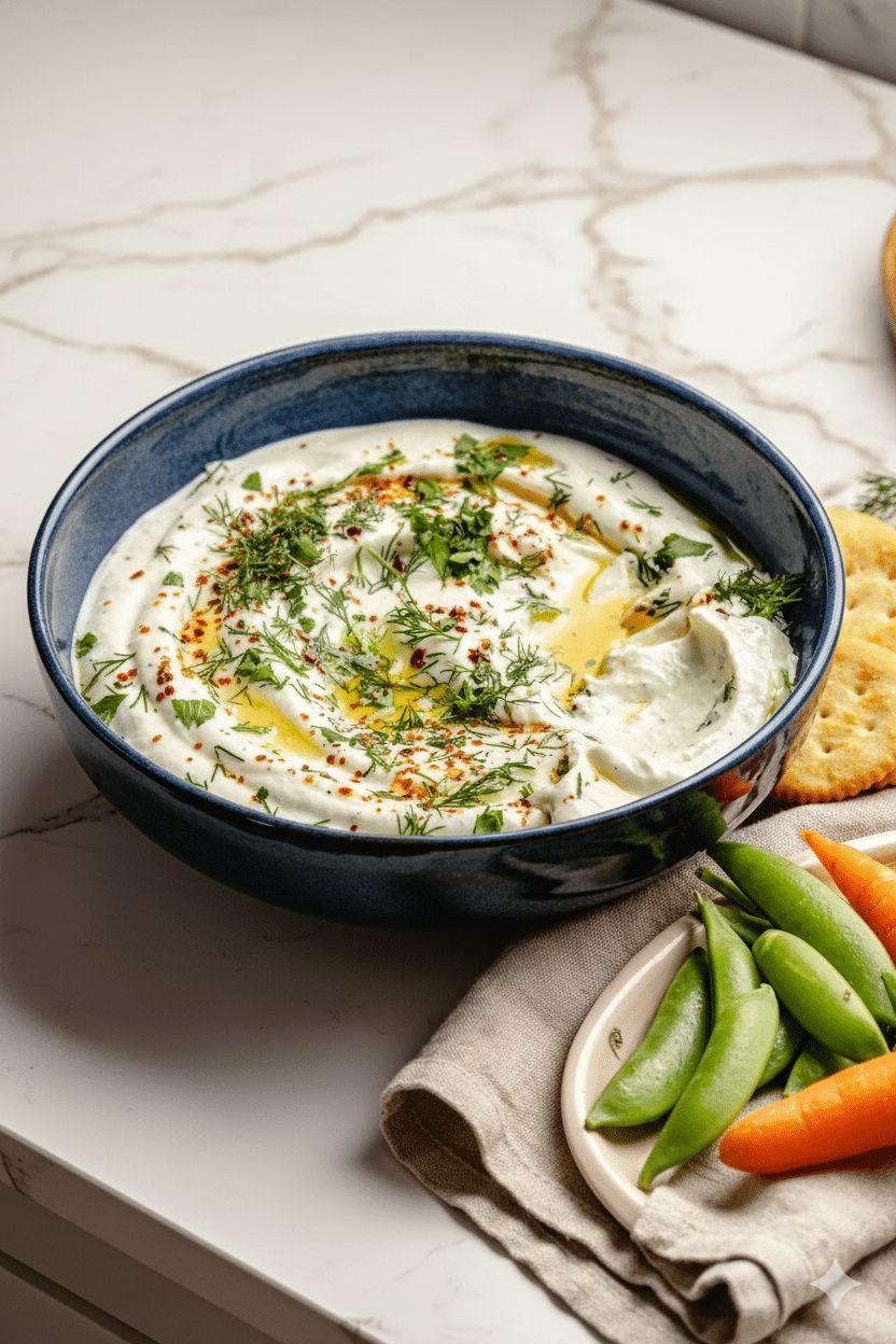Creamy Roasted Garlic Whipped Feta Dip (Easy & Flavorful)