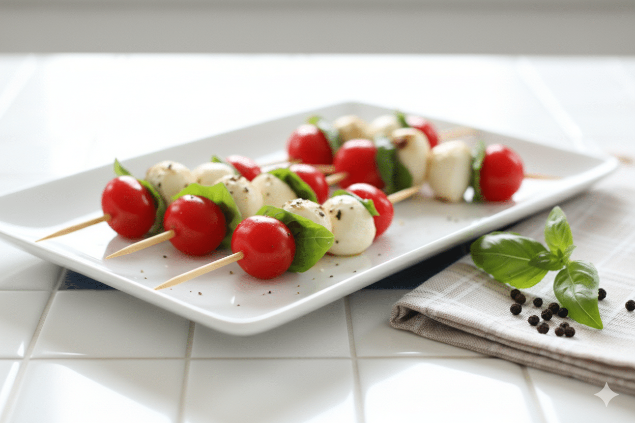 Mini Caprese Skewers – Fresh, Flavorful & Perfect for Any Occasion