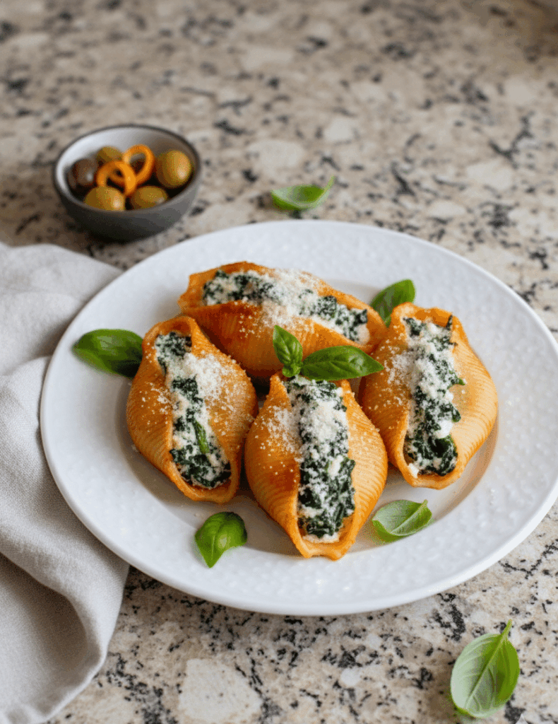 Spinach and Ricotta Stuffed Shells Recipe: A Comforting and Flavorful Vegetarian Classic 4 Generated Image November 04 2025 1 08PM e1762258974464