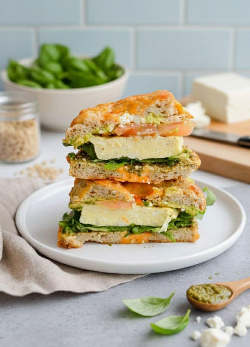 Mediterranean-Inspired Bagel Breakfast Sandwiches