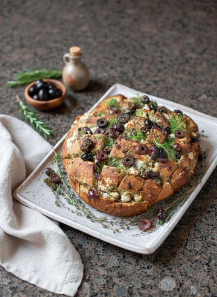 Mediterranean Feta & Olive Pull-Apart Bread (Irresistibly Cheesy and Perfect for Sharing) 4 5909213493188037594 121