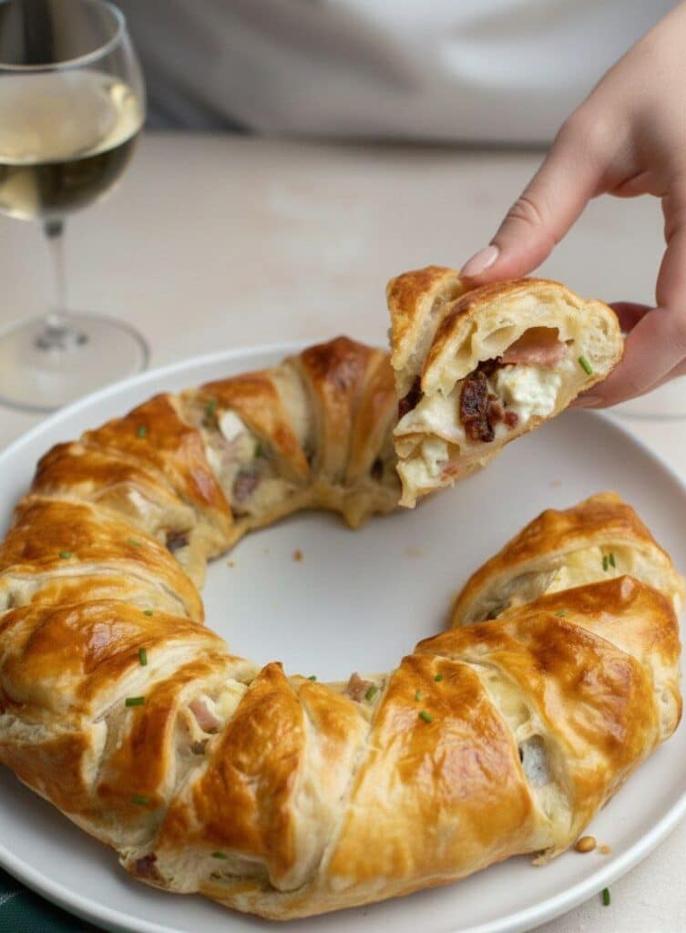 Golden Bacon & Brie Crescent Wreath – The Ultimate Holiday Appetizer 7 5927144015281195802 121
