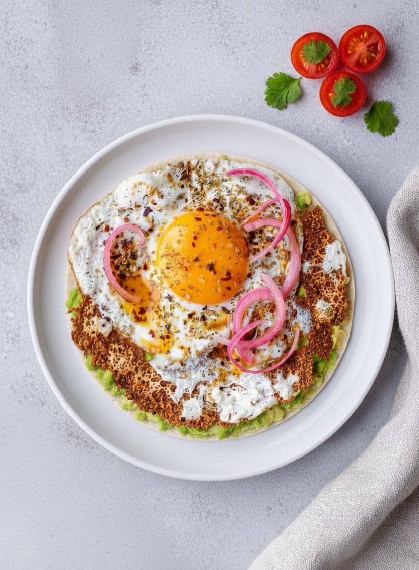 Crispy Feta Fried Eggs With a Golden Cheese Crust