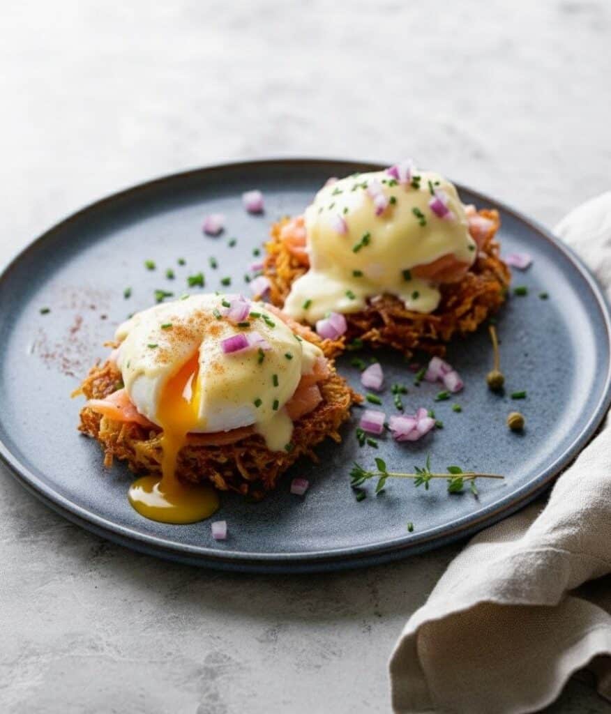 Crispy Latke Eggs Benedict | Savory, Golden, and Perfectly Indulgent 6 5974081788713831275 121