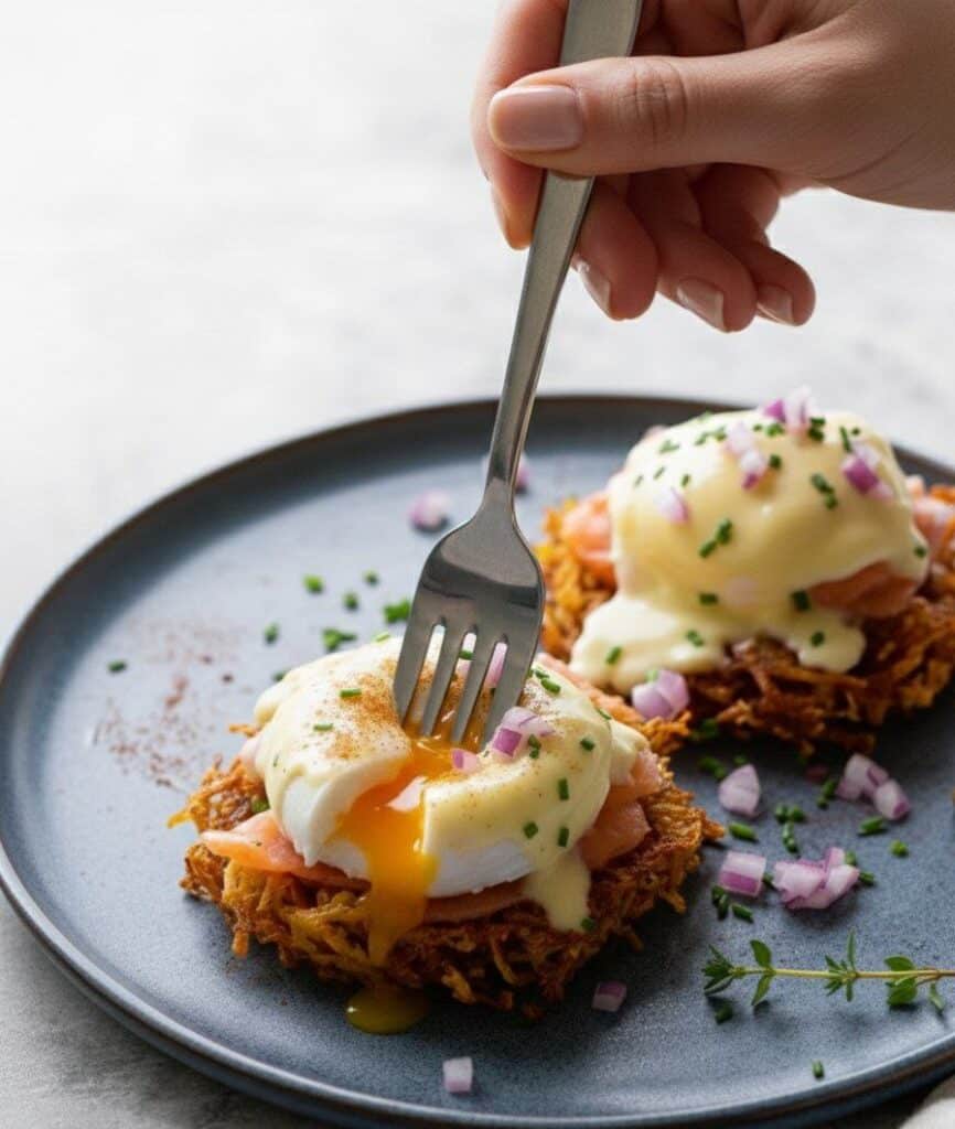Crispy Latke Eggs Benedict | Savory, Golden, and Perfectly Indulgent 7 5974081788713831276 121