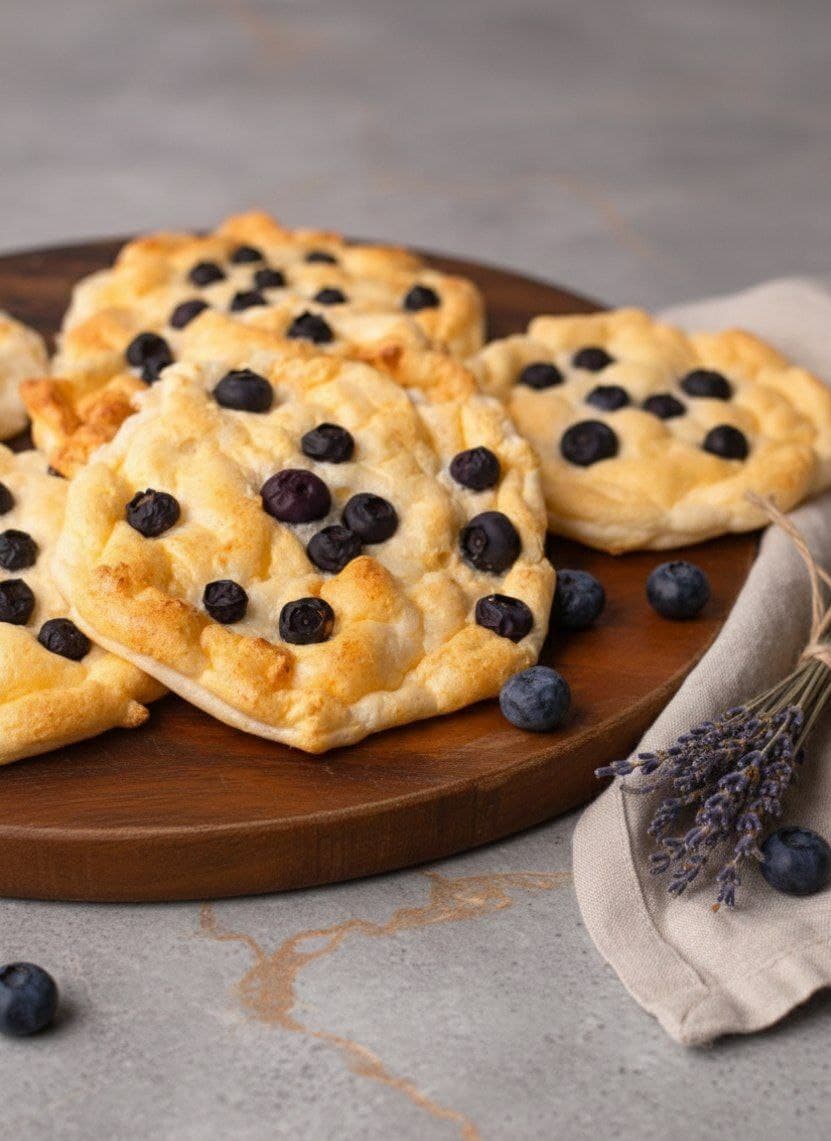Fluffy Blueberry Protein Cottage Cheese Cloud Bread